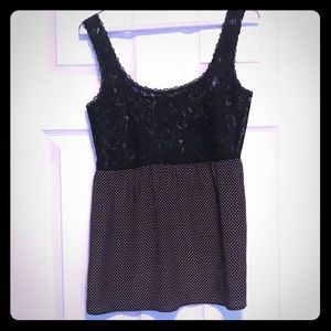 Black lace tank top